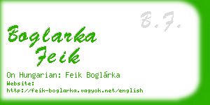 boglarka feik business card